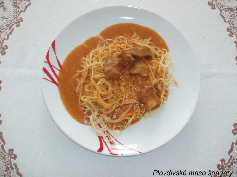 Plovdivské maso špagety